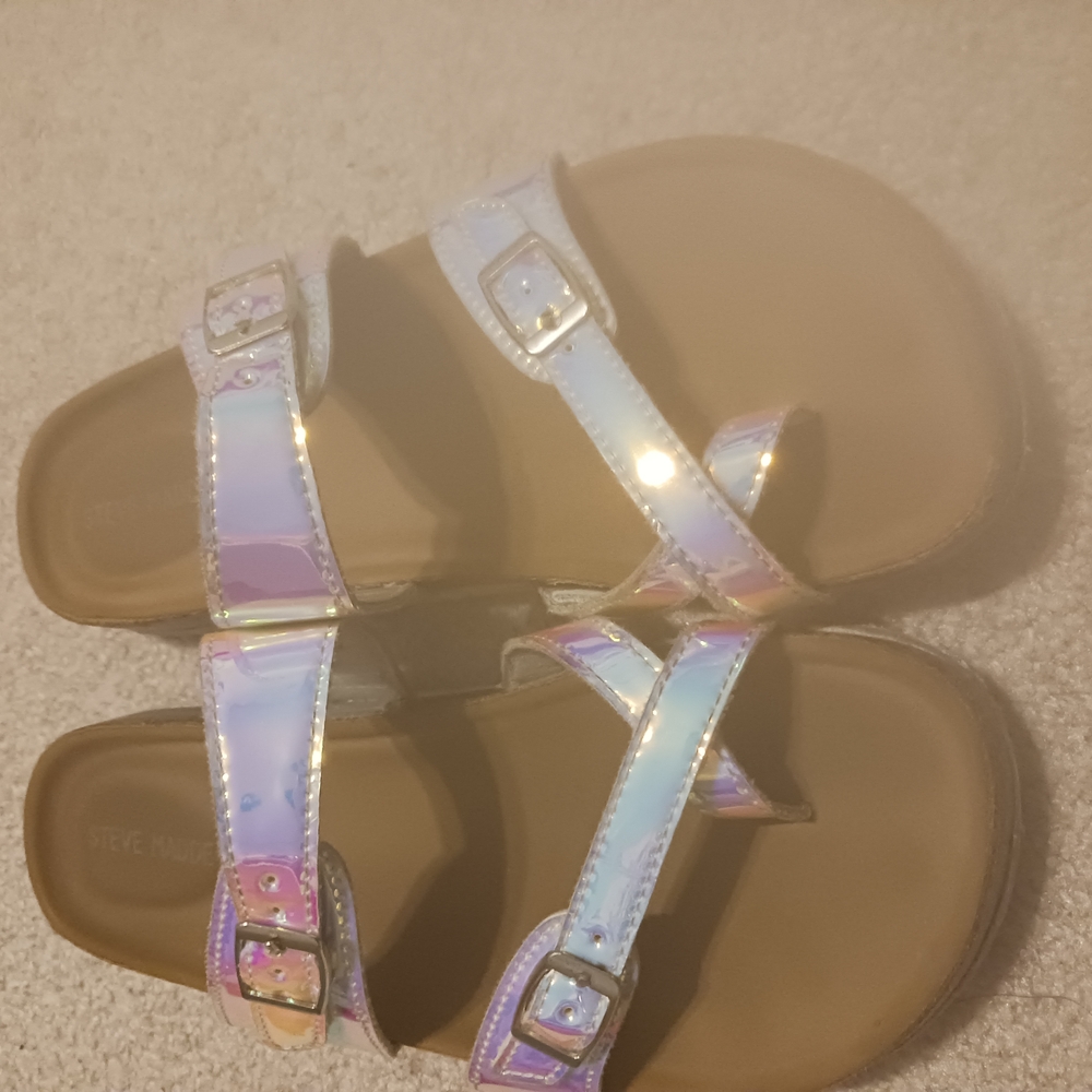 Womans Iridescent Sandals Size 5